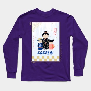 Kokeshi Ukiyo-e Long Sleeve T-Shirt